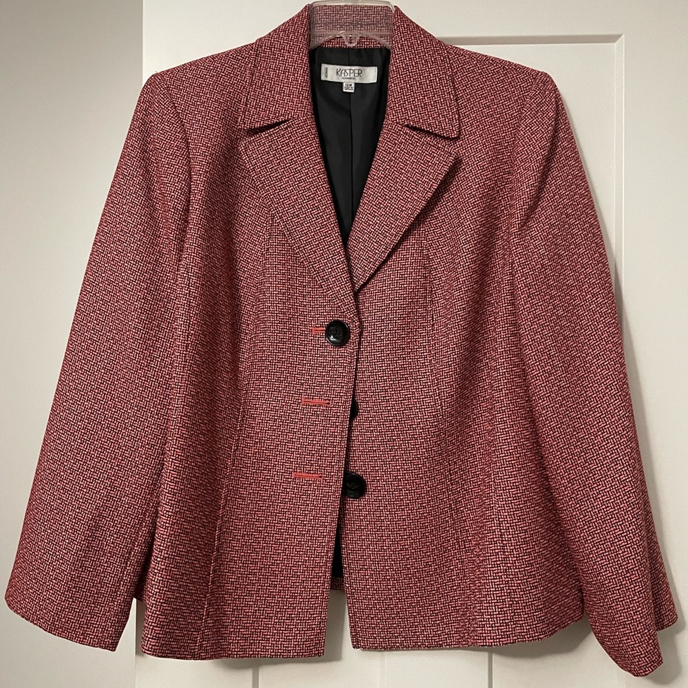 18W Kasper Ladies pink/red blazer plus size